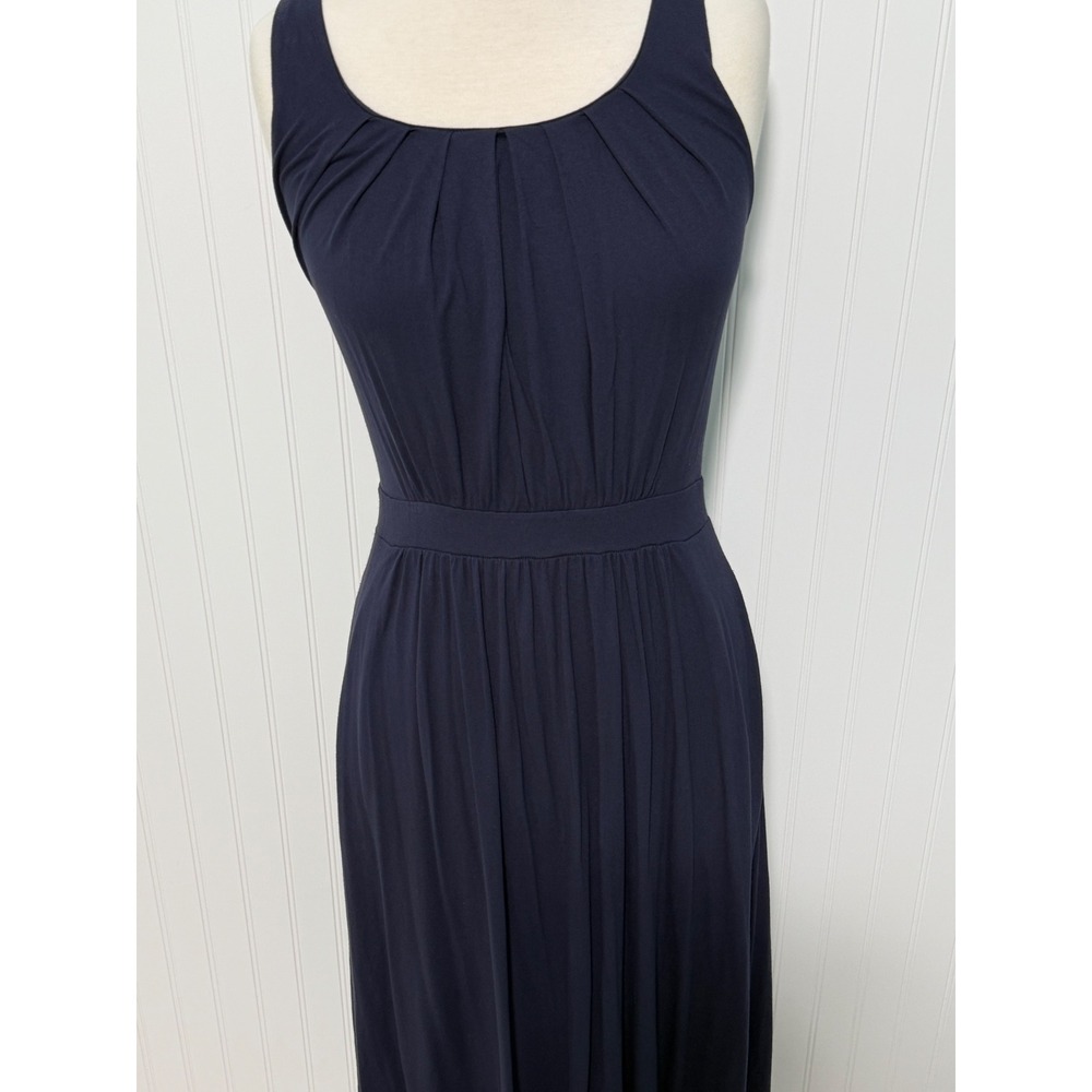 Boden Emmie Jersey‎ Knit Midi Dress Sleeveless Casual Pocket Navy Blue Size 4 - Picture 4 of 11